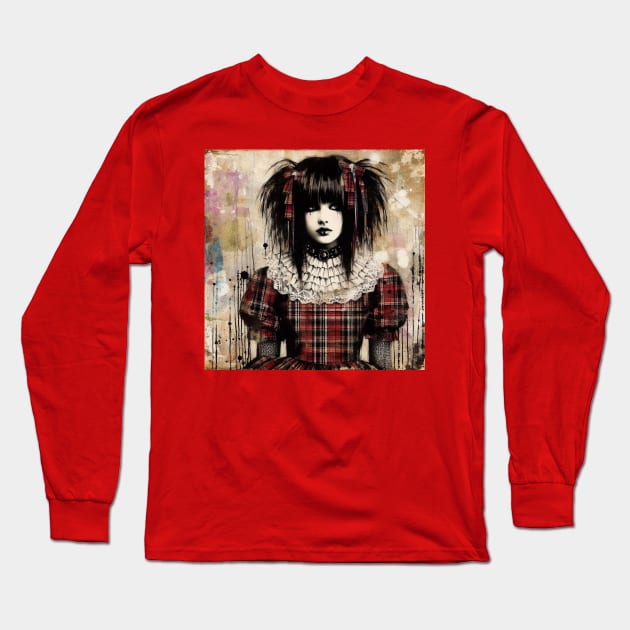 Tartan girl Long Sleeve T-Shirt by Donkeh23